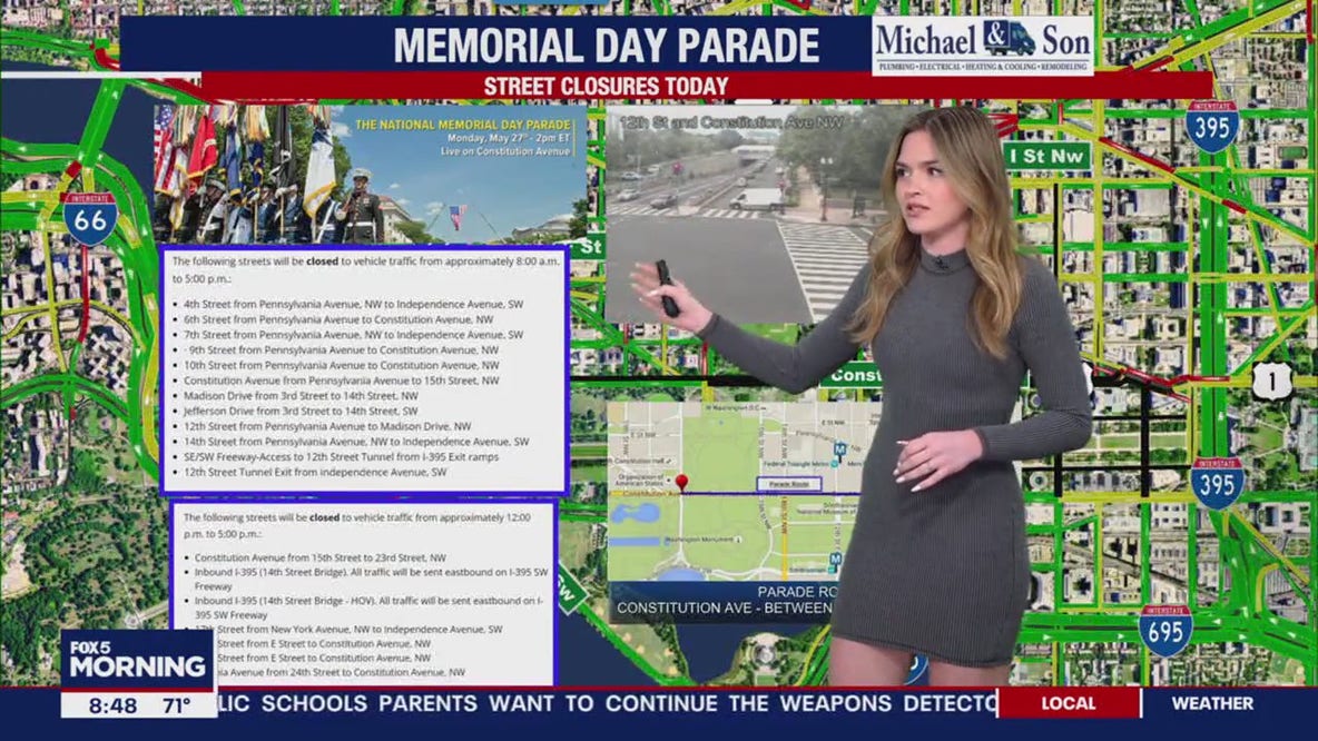 Memorial Day road closures